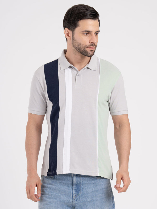 Redtape Mens Cut & Sew Polo T-Shirt Grey