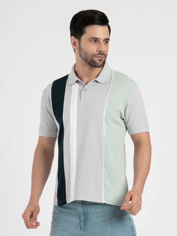Redtape Mens Cut & Sew Polo T-Shirt Grey