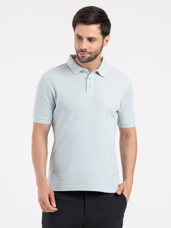 Redtape Mens Structured Polo T-Shirt Light Aqua
