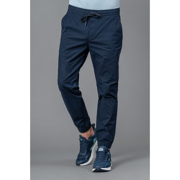 Redtape Navy Cotton Joggers For Men Navy