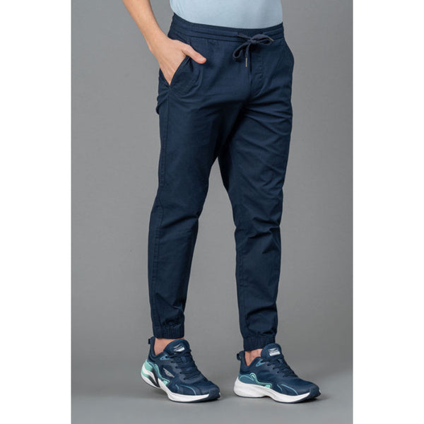 Redtape Navy Cotton Joggers For Men Navy