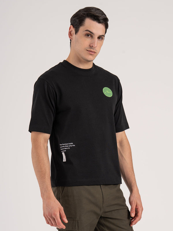 Redtape Oversized Graphic T-Shirt For Men Black