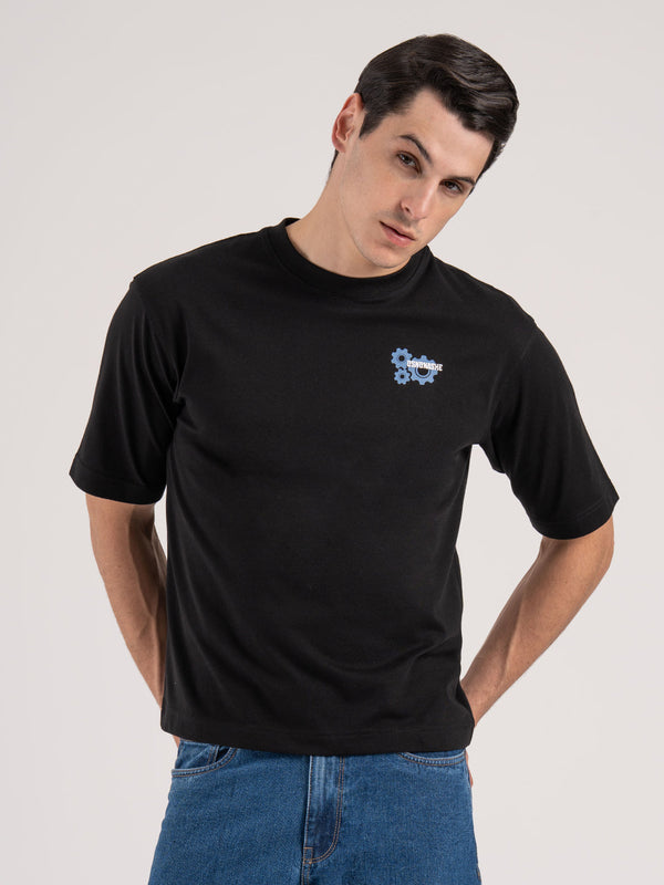 Redtape Oversized Graphic T-Shirt For Men Black