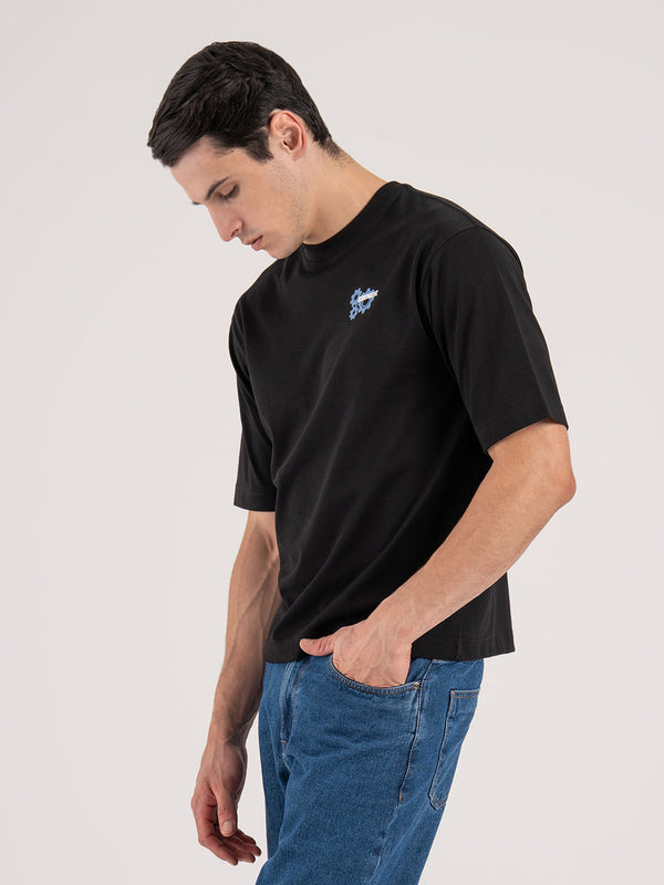 Redtape Oversized Graphic T-Shirt For Men Black