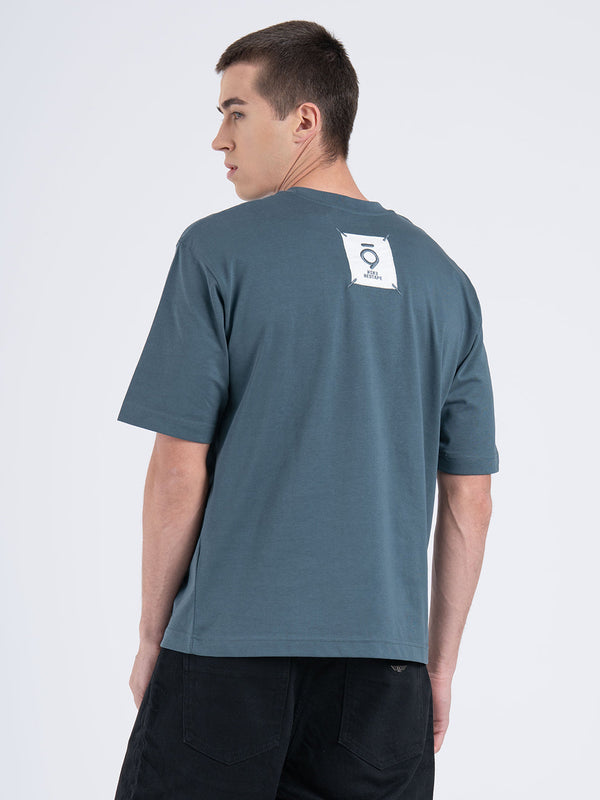 Redtape Oversized Graphic T-Shirt For Men Oil Grey