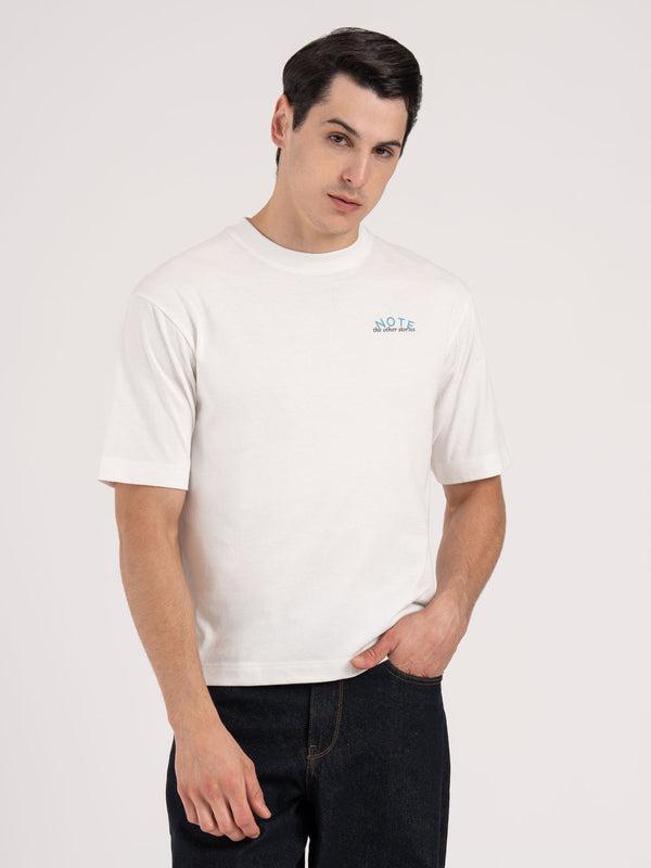 Redtape Oversized Graphic T-Shirt For Men White
