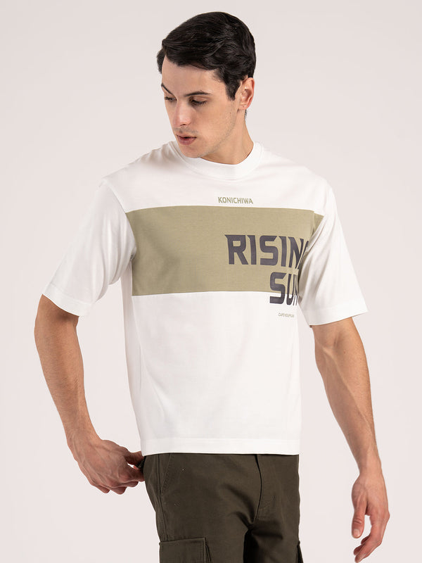 Redtape Oversized Graphic T-Shirt For Men White