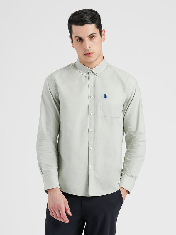 redtape Oxford Solid Shirt for Men Pastel Green
