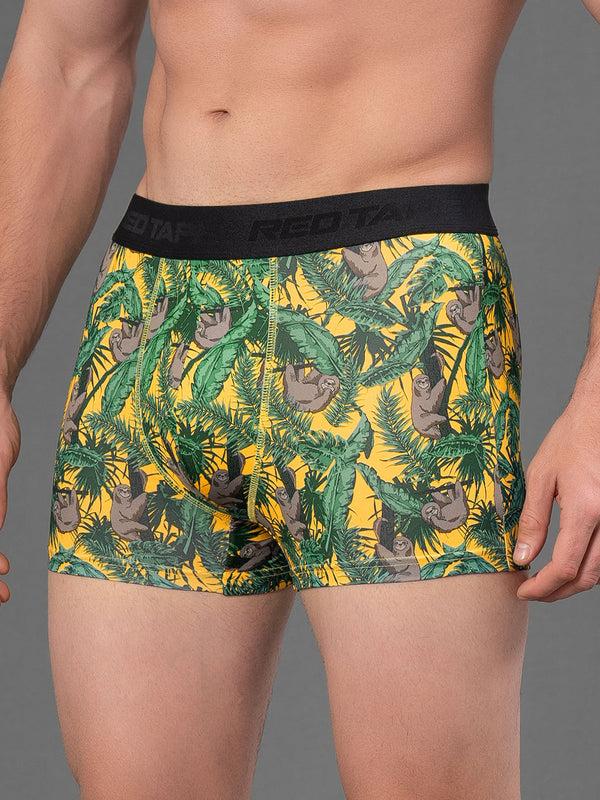 Redtape Premium Printed Trunks For Men Black