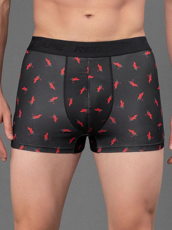 Redtape Premium Printed Trunks For Men Black
