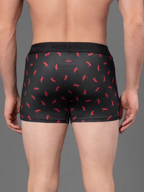 Redtape Premium Printed Trunks For Men Black