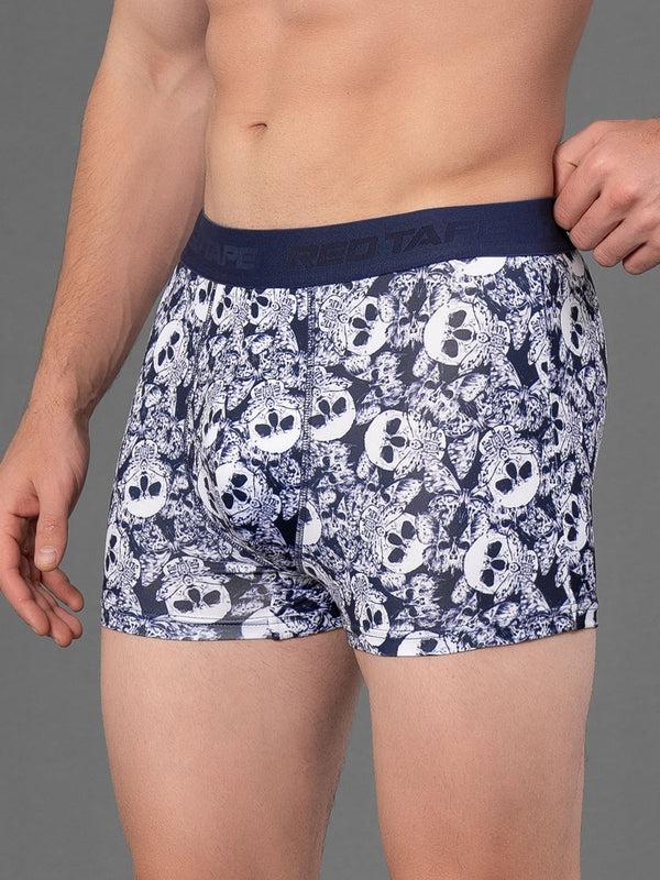 Redtape Premium Printed Trunks For Men Navy