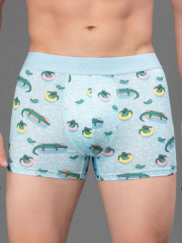 Redtape Premium Printed Trunks For Men Sky Blue