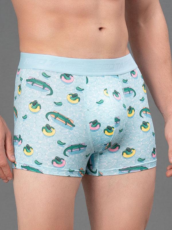 Redtape Premium Printed Trunks For Men Sky Blue