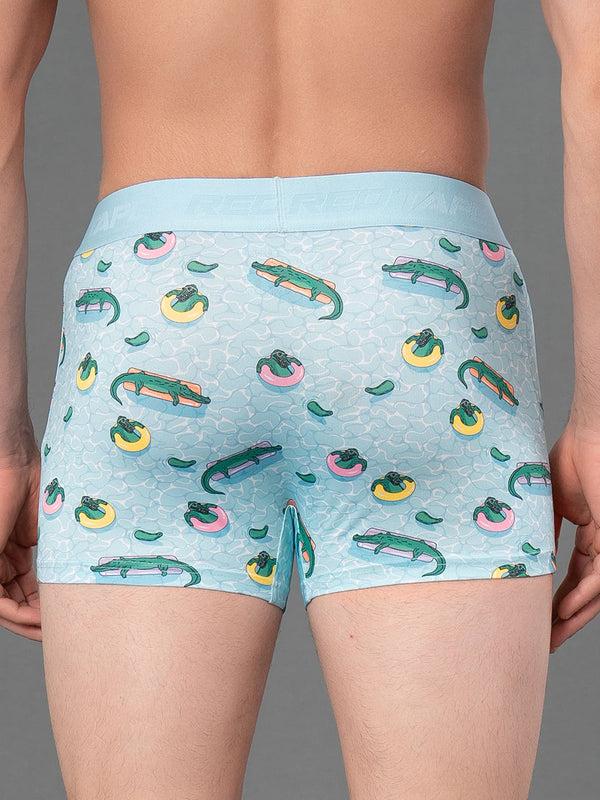 Redtape Premium Printed Trunks For Men Sky Blue