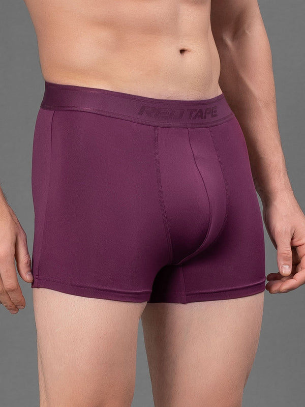 Redtape Premium Solid Trunks For Men Maroon