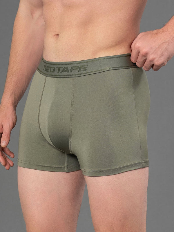 Redtape Premium Solid Trunks For Men Olive