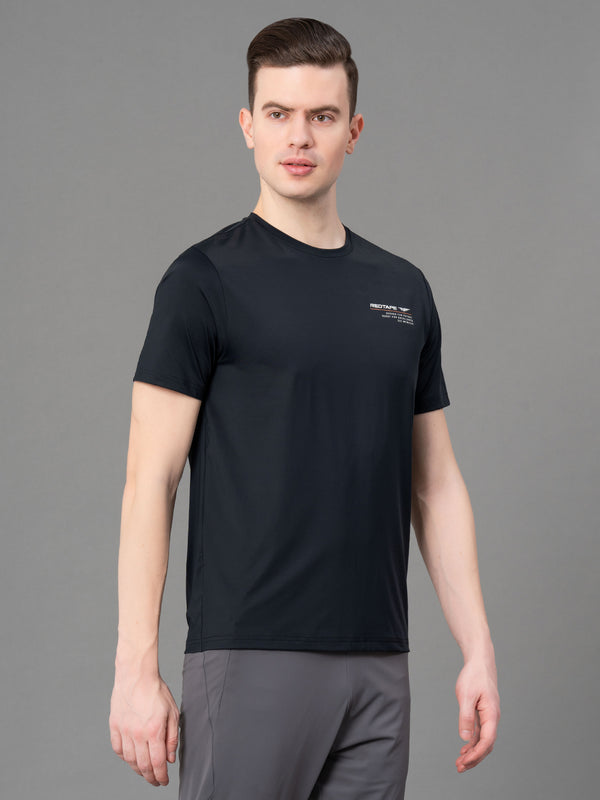 Redtape Printed Activewear T-Shirt For Men Black
