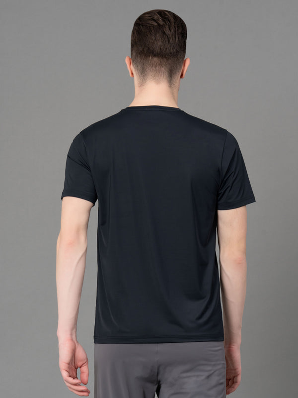 Redtape Printed Activewear T-Shirt For Men Black