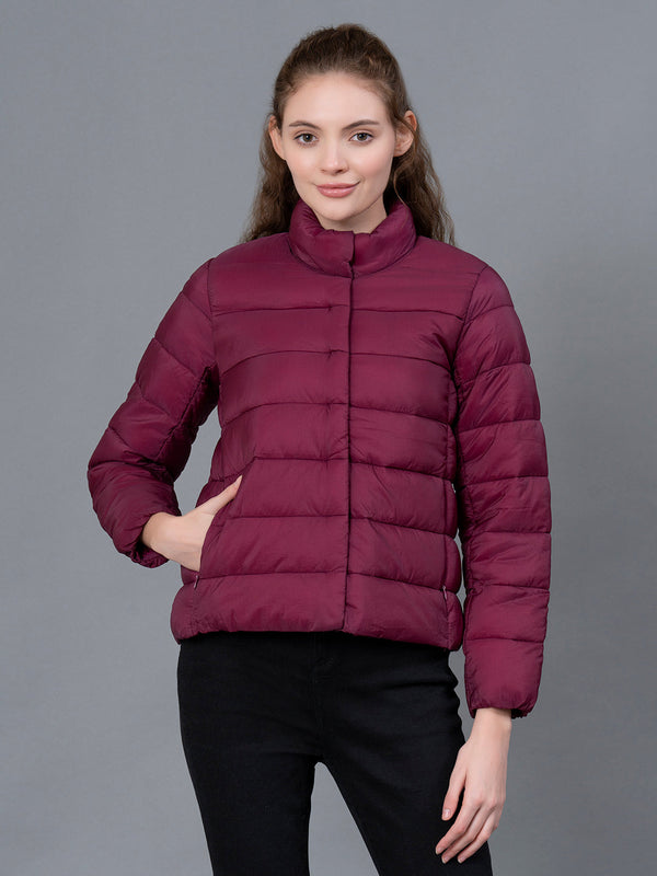 Redtape Purple Solid Nylon Women's Jacket Purple
