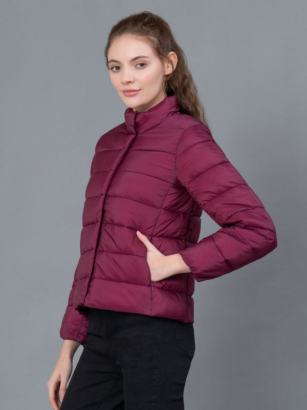 Redtape Purple Solid Nylon Women's Jacket Purple