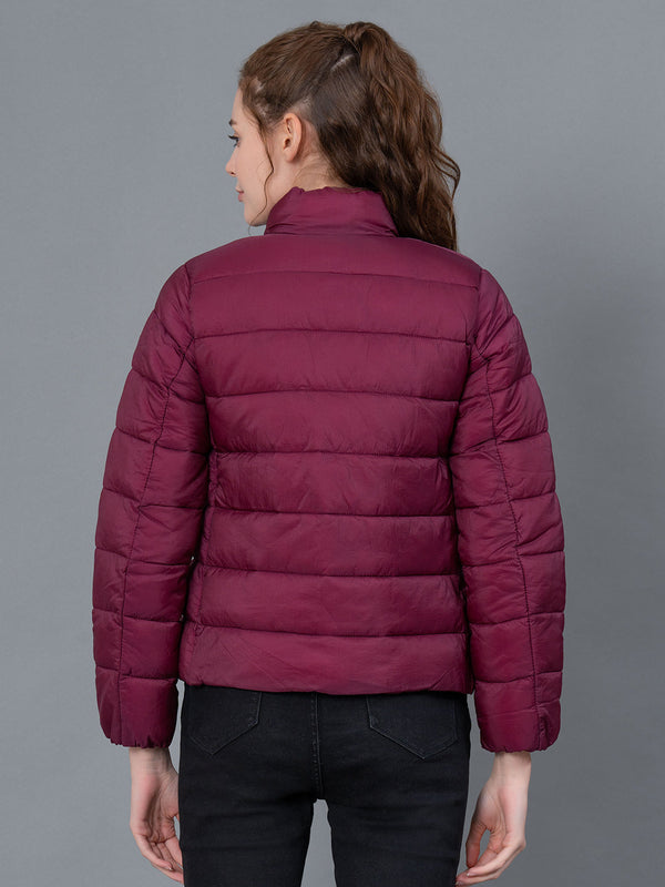 Redtape Purple Solid Nylon Women's Jacket Purple