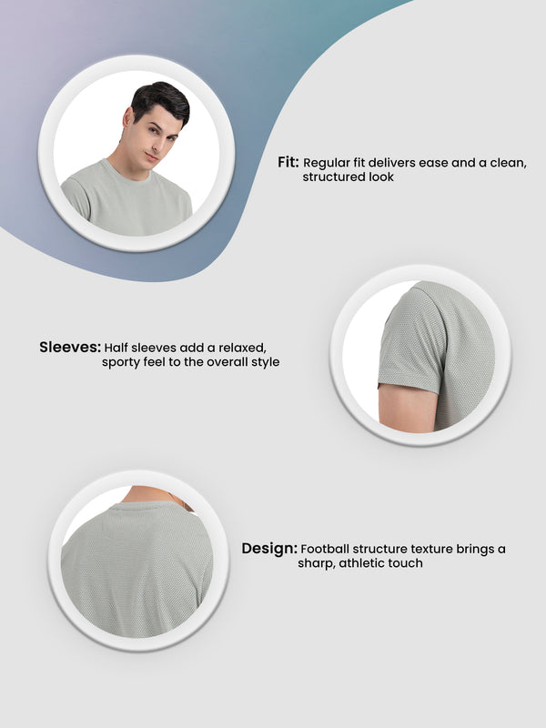 Redtape Round Neck T-shirt For Men Muted Green