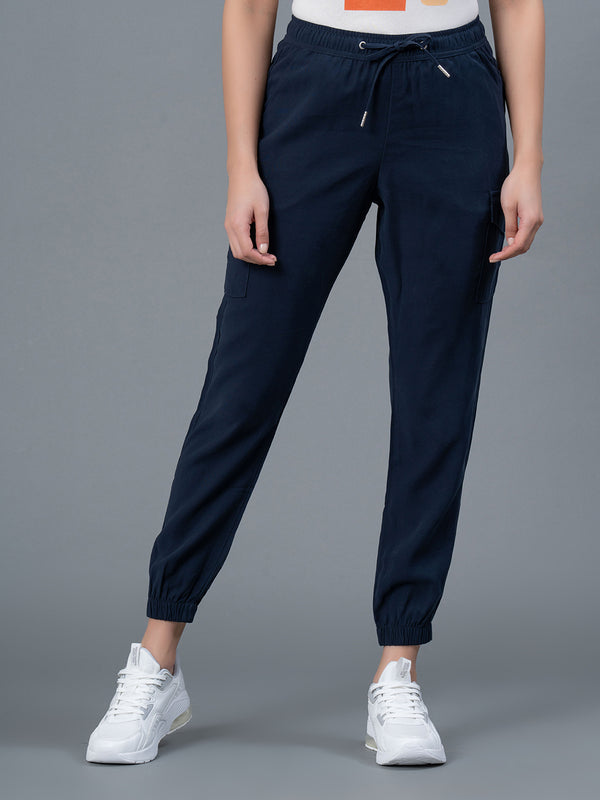redtape Smart Fit Cargo Joggers for Women Navy