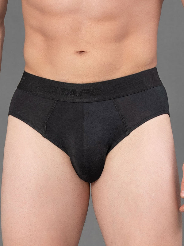 redtape Solid Black V-Shape Brief for Men Black