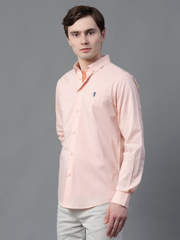 Redtape Solid Casual Shirt For Men Peach