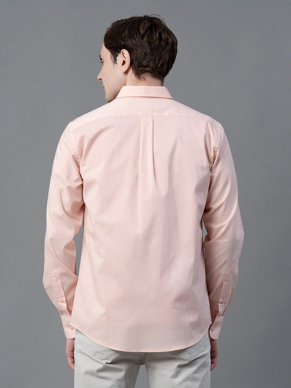 Redtape Solid Casual Shirt For Men Peach