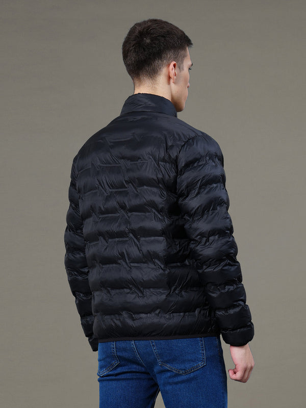 Redtape Solid Heatseal Jacket For Men Black