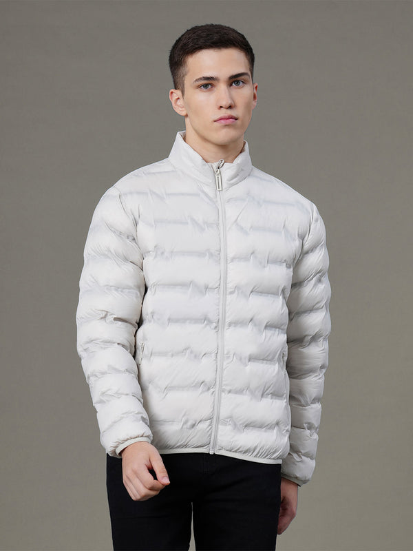 Redtape Solid Heatseal Jacket For Men Ecru