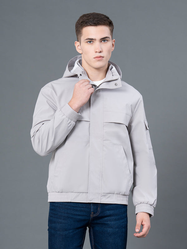 Redtape Solid Hooded Jacket For Men Dusty Beige
