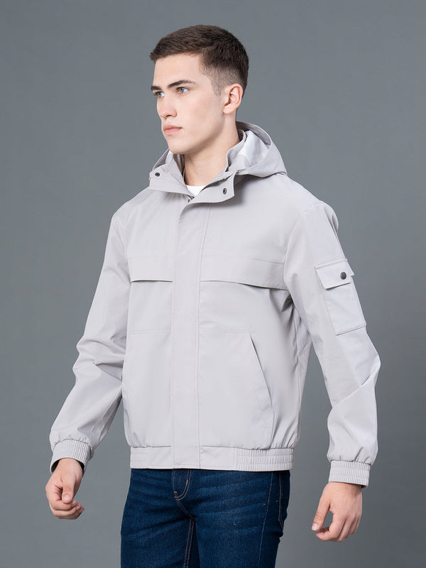 Redtape Solid Hooded Jacket For Men Dusty Beige