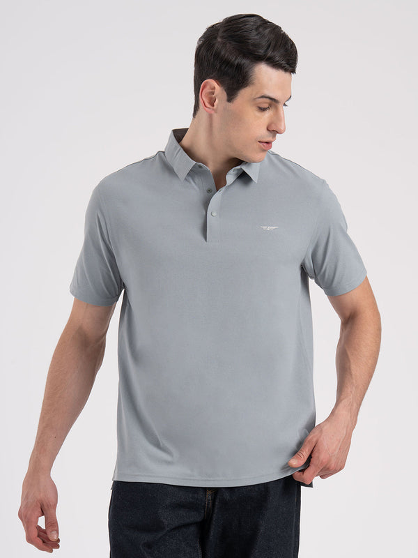 Redtape Solid Polo T-Shirt For Men Grey