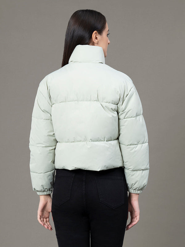 Redtape Stand Collar Padded Jacket For Women Mint
