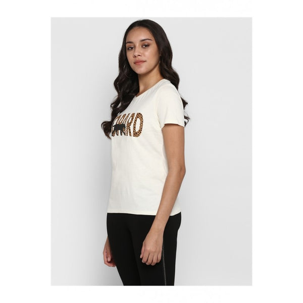 Redtape Women Off White T Shirt STRIPE NAVY