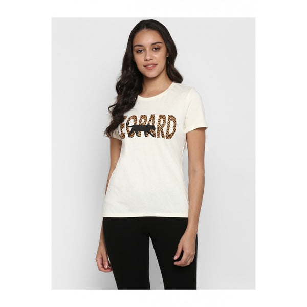 redtape Women Off White T Shirt STRIPE NAVY