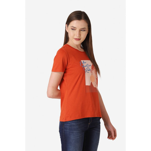 Redtape Women Rust Orange T Shirt Rust Orange
