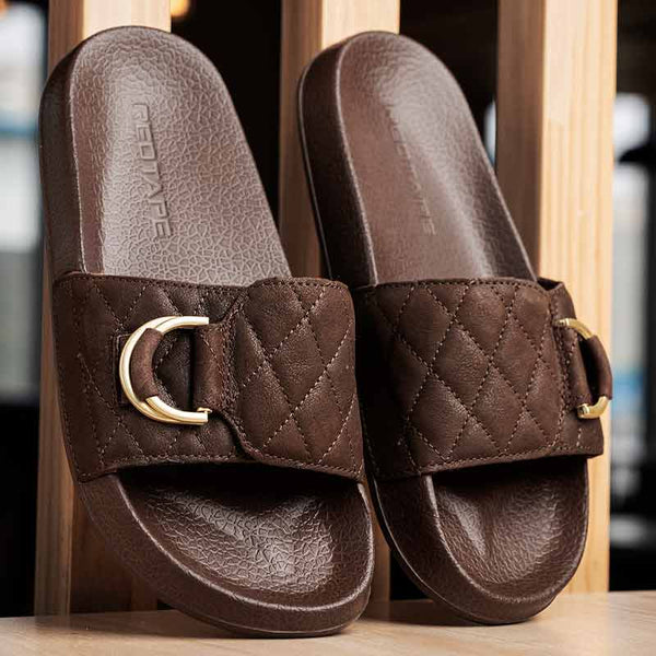 Redtape Women's Sliders/Slip-On Slippers Brown