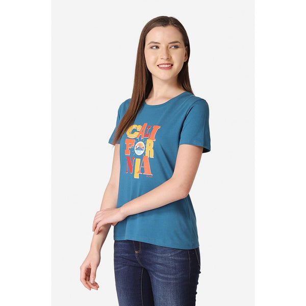 Redtape Women's Teal Round Neck T-Shirt Teal