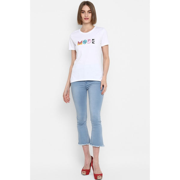 Redtape Women White T Shirt Tan