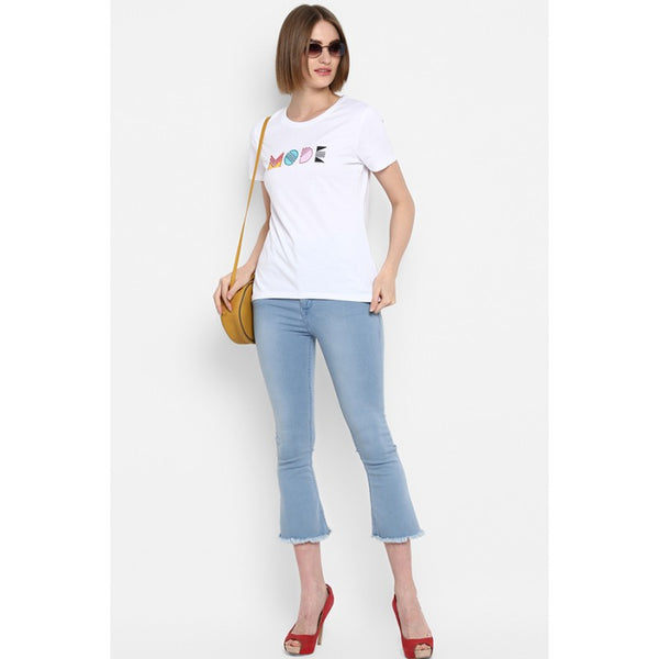 Redtape Women White T Shirt Tan