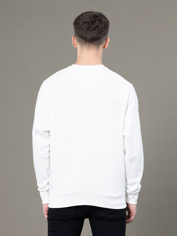 Redtape Round Neck Graphic Sweatshirt For Men Off White