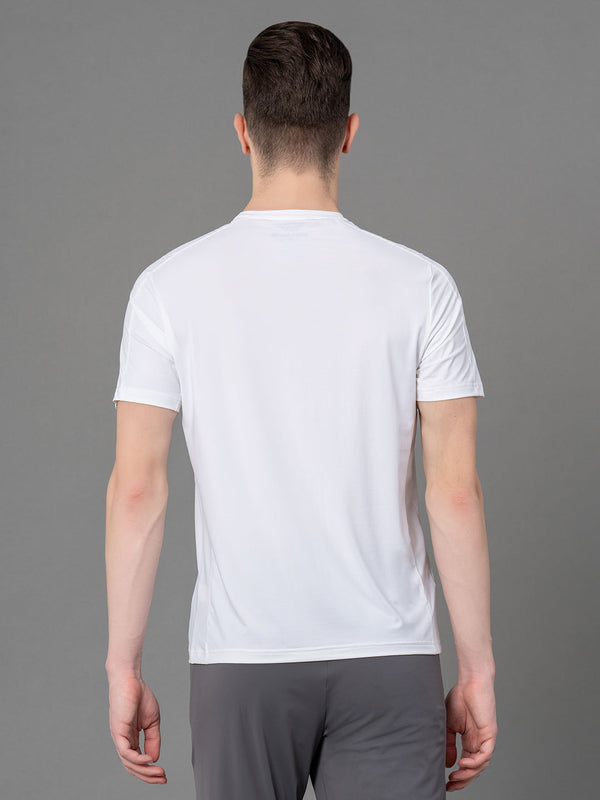 Redtape Solid White Activewear T-Shirt For Men White