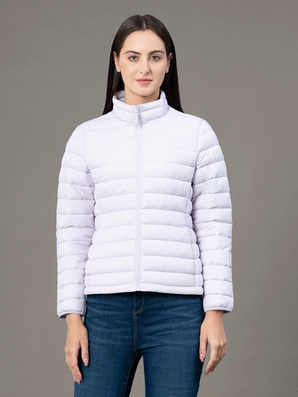 Redtape Stand Collar Padded Jacket For Women Lavender