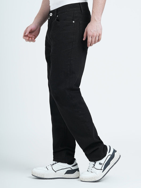 Redtape Straight Fit Black Jeans For Men | Classic Everyday Essential Black
