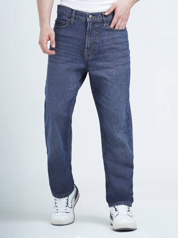 Redtape Straight Fit Dark Blue Jeans For Men | Everyday Classic Denim Dark Blue