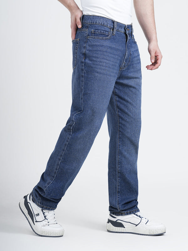 Redtape Straight Fit Dark Blue Jeans For Men | Everyday Classic Denim Dark Blue